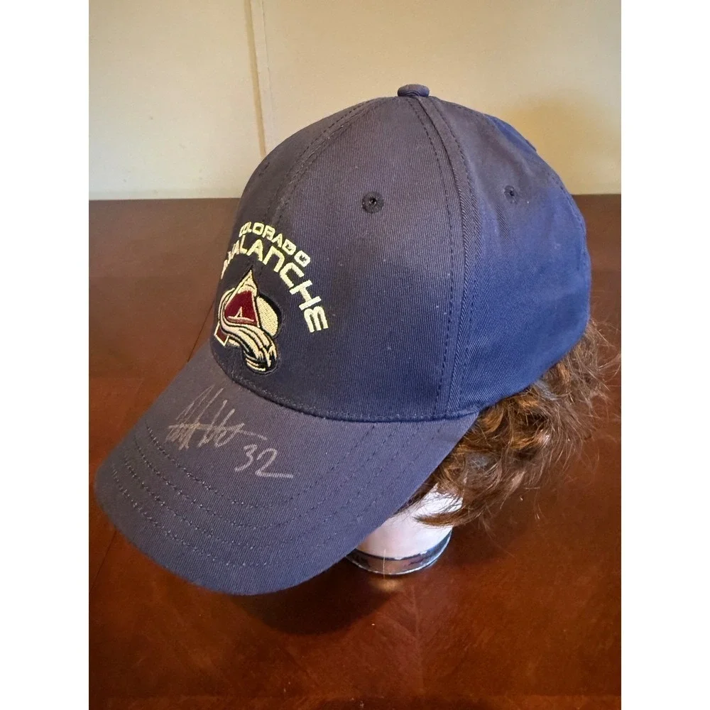 y2k Colorado Avalanche NHL‎ Baseball Cap Hat Autographed Signed # 32
